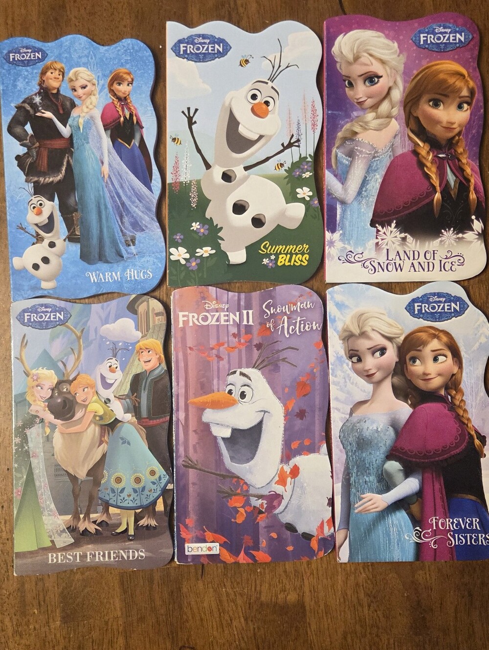Disney Frozen Die-Cut Board Books Lot 6 Elsa, Anna, Olaf Mini Shaped
